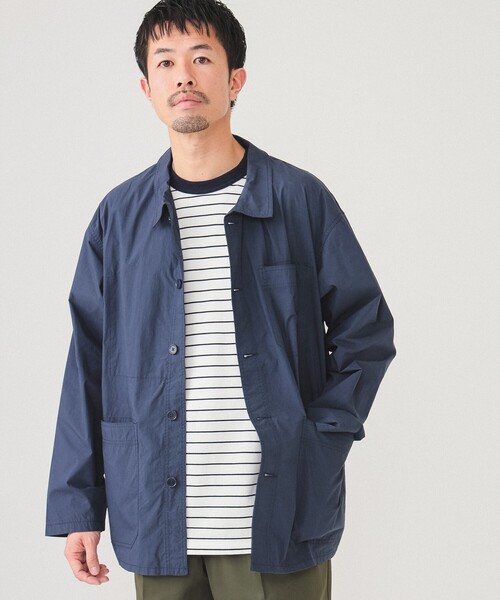 BEAMS（ビームス）の「BEAMS / クラシック カバーオール ジャケット（カバーオール・メンズ・グリーン系その他4/ネイビー・XL/L/M/S）」の2枚目の写真