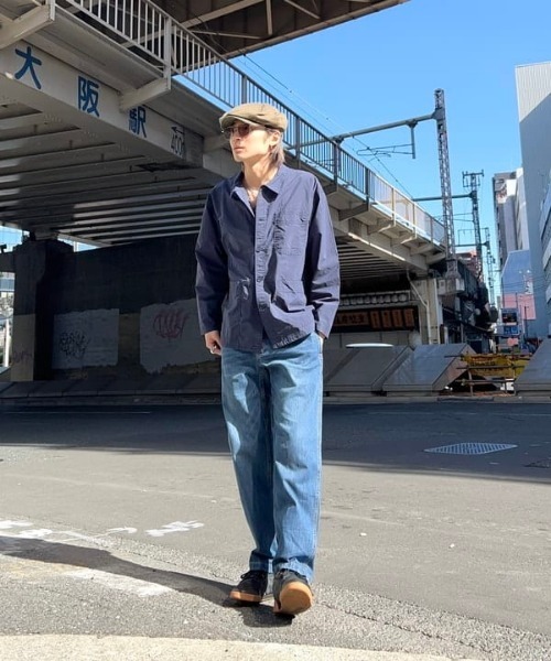 BEAMS クラシック カバーオール ジャケット　Lサイズ　ネイビー系 BEAMS（ビームス）クラシック カバーオール ジャケット