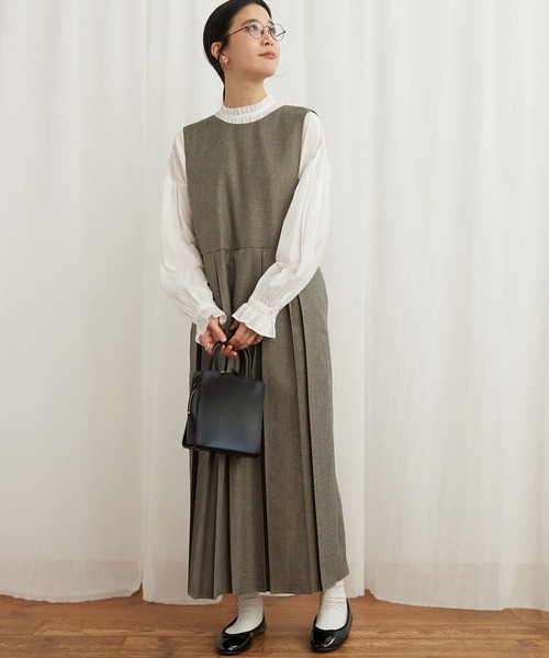 fig London(フィグロンドン)の「woolmood 2way onepiece(ワンピース・レディース・ブラック/グレー・FREE)」の4枚目の写真