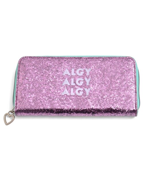 algy(アルジー)の「グリッター長財布(財布・キッズ・ブラック/ピンク・FREE)」の1枚目の写真