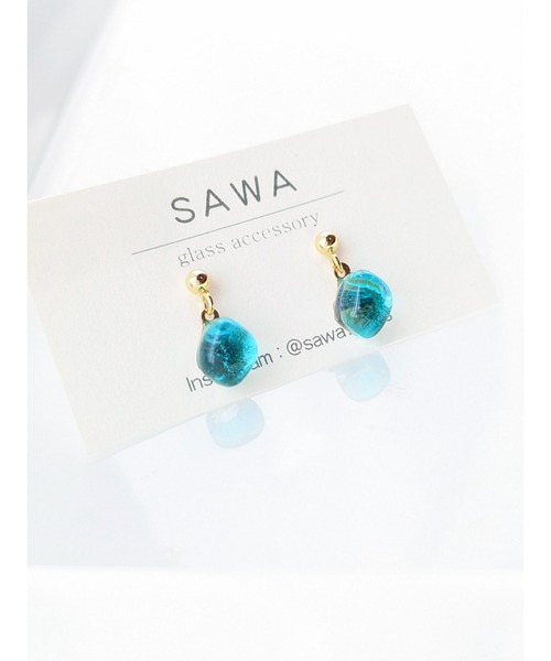 tone(トーン)の「【sawa】ゆれる一粒ピアス(MA)(ピアス(両耳用)・レディース・ライム/ラベンダー/スカイブルー/ターコイズブルー/ブルー/グリーン/クリア/ブラウン系その他・FREE)」の6枚目の写真