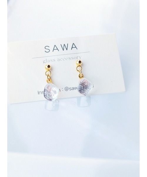tone(トーン)の「【sawa】ゆれる一粒ピアス(MA)(ピアス(両耳用)・レディース・ライム/ラベンダー/スカイブルー/ターコイズブルー/ブルー/グリーン/クリア/ブラウン系その他・FREE)」の8枚目の写真