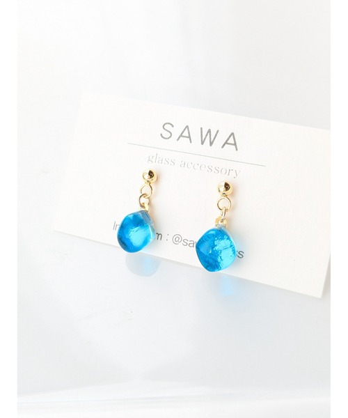 tone(トーン)の「【sawa】ゆれる一粒ピアス(MA)(ピアス(両耳用)・レディース・ライム/ラベンダー/スカイブルー/ターコイズブルー/ブルー/グリーン/クリア/ブラウン系その他・FREE)」の5枚目の写真