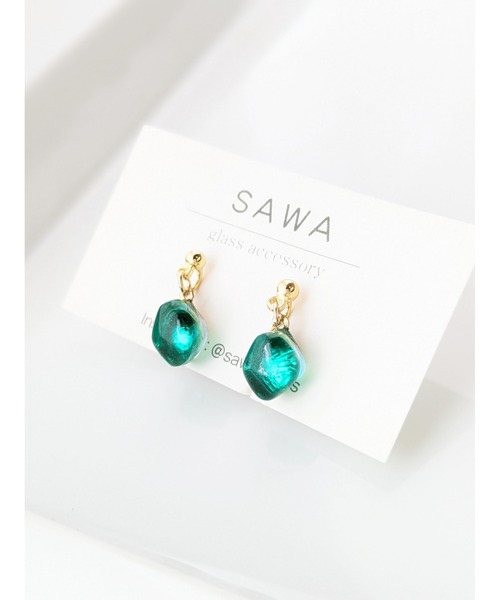 tone(トーン)の「【sawa】ゆれる一粒ピアス(MA)(ピアス(両耳用)・レディース・ライム/ラベンダー/スカイブルー/ターコイズブルー/ブルー/グリーン/クリア/ブラウン系その他・FREE)」の9枚目の写真