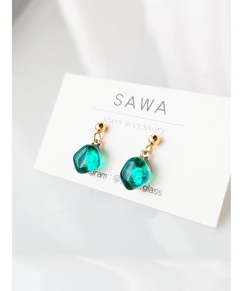 tone(トーン)の「【sawa】ゆれる一粒ピアス(MA)(ピアス(両耳用)・レディース・ライム/ラベンダー/スカイブルー/ターコイズブルー/ブルー/グリーン/クリア/ブラウン系その他・FREE)」の10枚目の写真