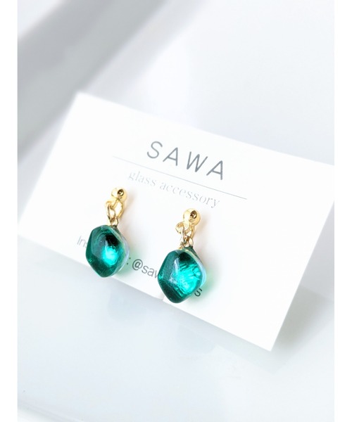 tone(トーン)の「【sawa】ゆれる一粒ピアス(MA)(ピアス(両耳用)・レディース・ライム/ラベンダー/スカイブルー/ターコイズブルー/ブルー/グリーン/クリア/ブラウン系その他・FREE)」の11枚目の写真