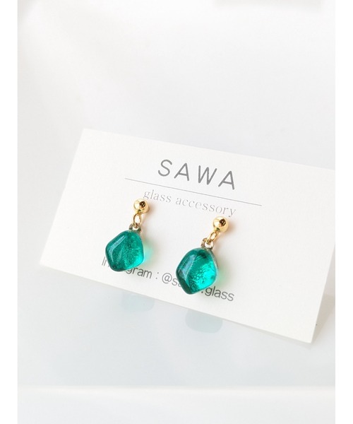 tone(トーン)の「【sawa】ゆれる一粒ピアス(MA)(ピアス(両耳用)・レディース・ライム/ラベンダー/スカイブルー/ターコイズブルー/ブルー/グリーン/クリア/ブラウン系その他・FREE)」の12枚目の写真