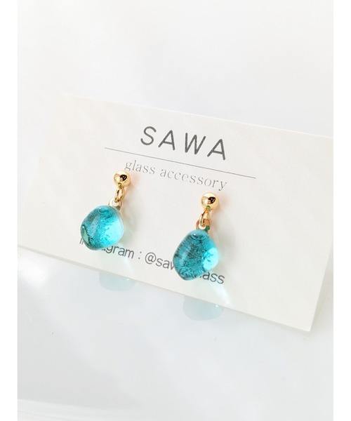 tone(トーン)の「【sawa】ゆれる一粒ピアス(MA)(ピアス(両耳用)・レディース・ライム/ラベンダー/スカイブルー/ターコイズブルー/ブルー/グリーン/クリア/ブラウン系その他・FREE)」の16枚目の写真