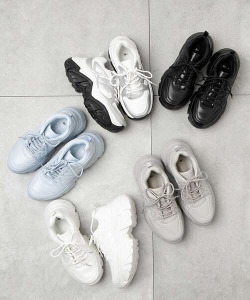 WEGO(ウィゴー)の「WEGO/【XLサイズ展開あり】厚底ダッドスニーカー(スニーカー・レディース・ホワイト/ライトグレー/サックスブルー/ブラック/シルバー・MEDIUM/LARGE/X-LARGE/SMALL)」の10枚目の写真