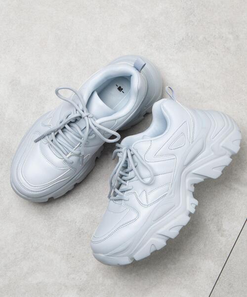 WEGO(ウィゴー)の「WEGO/【XLサイズ展開あり】厚底ダッドスニーカー(スニーカー・レディース・ホワイト/ライトグレー/サックスブルー/ブラック/シルバー・MEDIUM/LARGE/X-LARGE/SMALL)」の14枚目の写真
