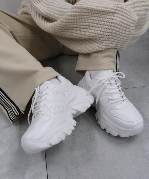 WEGO(ウィゴー)の「WEGO/【XLサイズ展開あり】厚底ダッドスニーカー(スニーカー・レディース・ホワイト/ライトグレー/サックスブルー/ブラック/シルバー・MEDIUM/LARGE/X-LARGE/SMALL)」の16枚目の写真