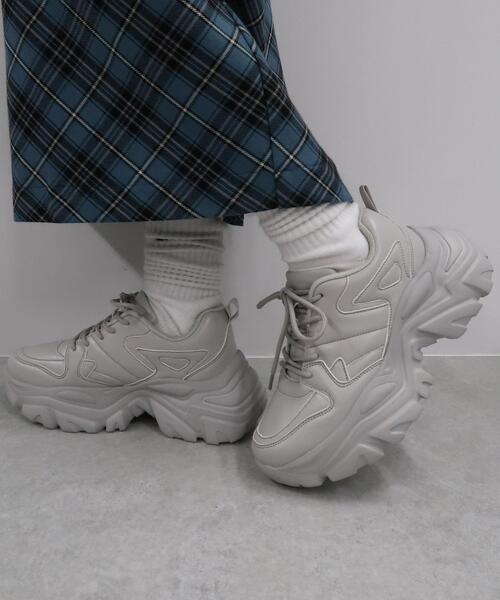 WEGO(ウィゴー)の「WEGO/【XLサイズ展開あり】厚底ダッドスニーカー(スニーカー・レディース・ホワイト/ライトグレー/サックスブルー/ブラック/シルバー・MEDIUM/LARGE/X-LARGE/SMALL)」の20枚目の写真
