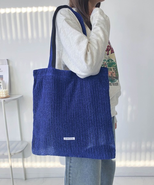 新品タグ付き　ヴァリアント スタンダード アクセコレクション　トートバッグ　ラメ ◎クリンクルラメトートバッグ（トートバッグ）｜AS KNOW AS plus