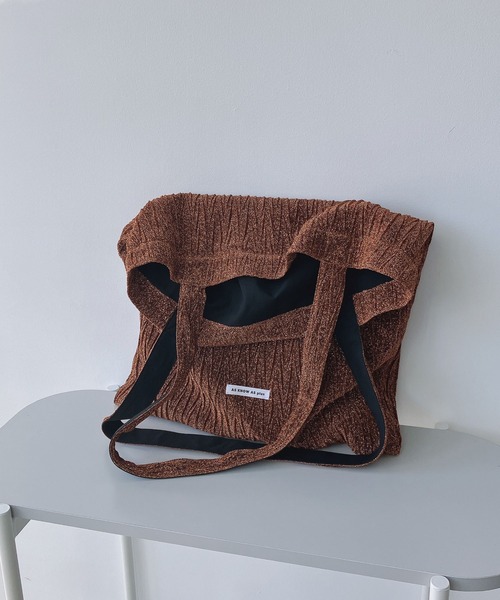 AS KNOW AS plus(アズノゥアズプラス)の「◎クリンクルラメトートバッグ(トートバッグ・レディース・シルバー/グリーン/ブラック/オレンジ/ブルー/ピンク/ブラウン/レッド・FREE)」の15枚目の写真