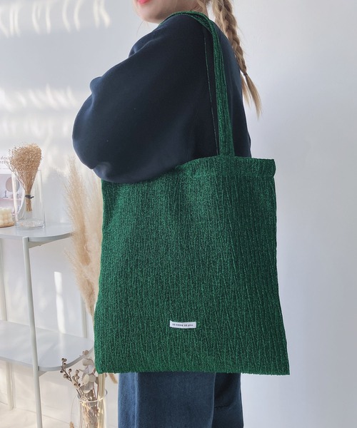 AS KNOW AS plus(アズノゥアズプラス)の「◎クリンクルラメトートバッグ(トートバッグ・レディース・シルバー/グリーン/ブラック/オレンジ/ブルー/ピンク/ブラウン/レッド・FREE)」の11枚目の写真