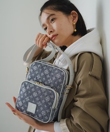 russet | 【Denim Print】スクエアショルダーバッグ (CE-1263-WEB)(ショルダーバッグ)