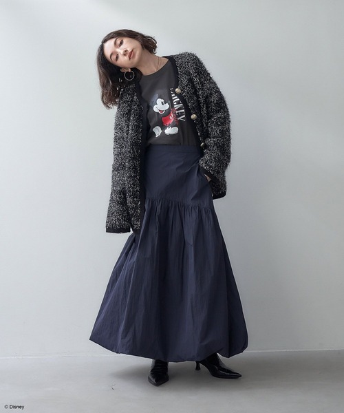 eL(エル)の「【eL】Balloon Long Skirt /995669(スカート・レディース・ブラック/ネイビー・FREE)」の12枚目の写真