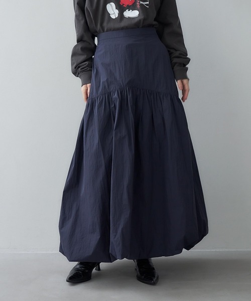 eL(エル)の「【eL】Balloon Long Skirt /995669(スカート・レディース・ブラック/ネイビー・FREE)」の18枚目の写真