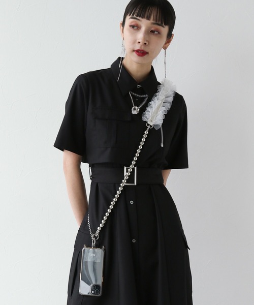 HARE(ハレ)の「チュールフリルデザインスマホストラップ(HARE)(スマホグッズ・レディース・ホワイト系その他/シルバー系その他/ホワイト・FREE)」の1枚目の写真