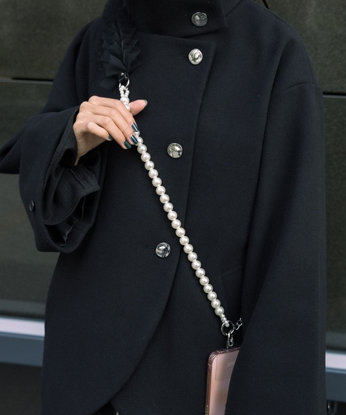 HARE(ハレ)の「チュールフリルデザインスマホストラップ(HARE)(スマホグッズ・レディース・ホワイト系その他/シルバー系その他/ホワイト・FREE)」の6枚目の写真