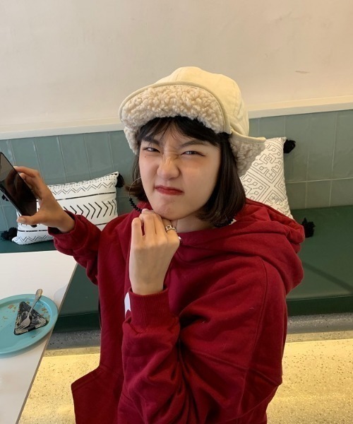 NANEA（ナネア）の「裏ボアフライトキャップ（キャップ・レディース・ベージュ/ブラック/アイボリー/オレンジ/グレー・フリー）」の6枚目の写真