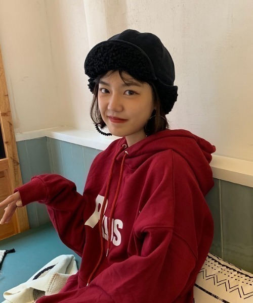 NANEA（ナネア）の「裏ボアフライトキャップ（キャップ・レディース・ベージュ/ブラック/アイボリー/オレンジ/グレー・フリー）」の11枚目の写真