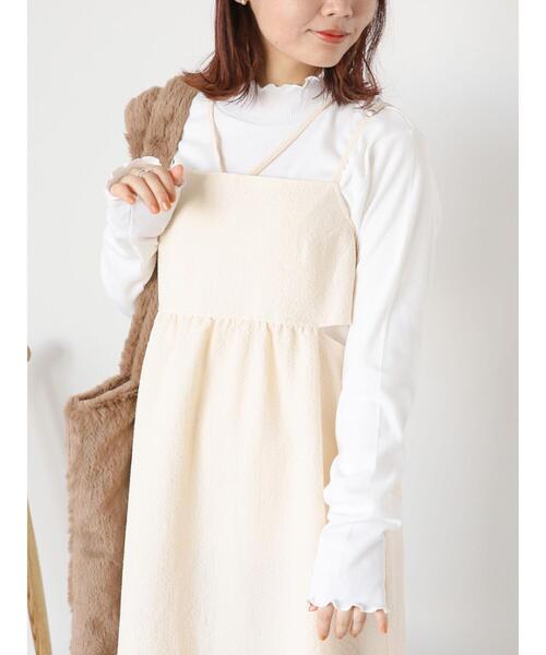 ehka sopo（エヘカソポ）の「メローテレコハイネックカットソー（Tシャツ/カットソー・レディース・ブルー/オフホワイト/ブラック/グレー・F）」の2枚目の写真