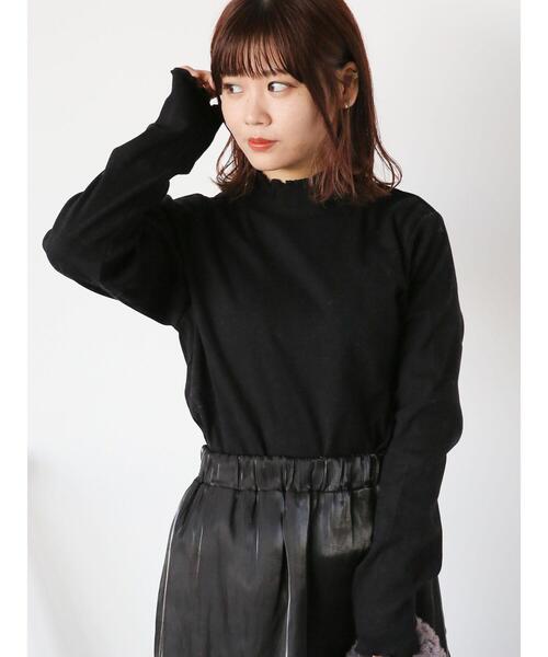 ehka sopo（エヘカソポ）の「メローテレコハイネックカットソー（Tシャツ/カットソー・レディース・ブルー/オフホワイト/ブラック/グレー・F）」の3枚目の写真