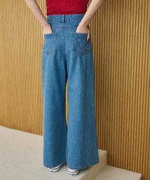 idem | heart tuck wide denim/タックデニムパンツ【Sサイズ展開あり】(デニムパンツ)
