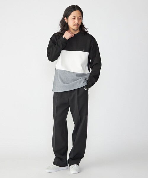 SHIPS（シップス）の「【WEB限定】SHIPS: ワンポイント ロゴ 3パネル バーズアイ クルーネックTシャツ（ロンT）（Tシャツ/カットソー・メンズ・ブラック/ホワイト/ネイビー・SMALL/MEDIUM/LARGE/X-LARGE）」の5枚目の写真
