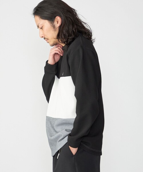 SHIPS（シップス）の「【WEB限定】SHIPS: ワンポイント ロゴ 3パネル バーズアイ クルーネックTシャツ（ロンT）（Tシャツ/カットソー・メンズ・ブラック/ホワイト/ネイビー・SMALL/MEDIUM/LARGE/X-LARGE）」の11枚目の写真