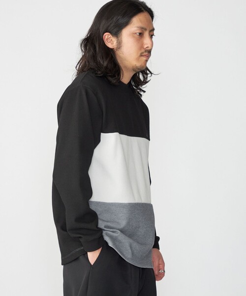 SHIPS（シップス）の「【WEB限定】SHIPS: ワンポイント ロゴ 3パネル バーズアイ クルーネックTシャツ（ロンT）（Tシャツ/カットソー・メンズ・ブラック/ホワイト/ネイビー・SMALL/MEDIUM/LARGE/X-LARGE）」の13枚目の写真