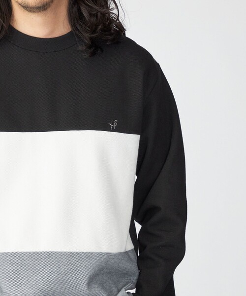 SHIPS（シップス）の「【WEB限定】SHIPS: ワンポイント ロゴ 3パネル バーズアイ クルーネックTシャツ（ロンT）（Tシャツ/カットソー・メンズ・ブラック/ホワイト/ネイビー・SMALL/MEDIUM/LARGE/X-LARGE）」の14枚目の写真