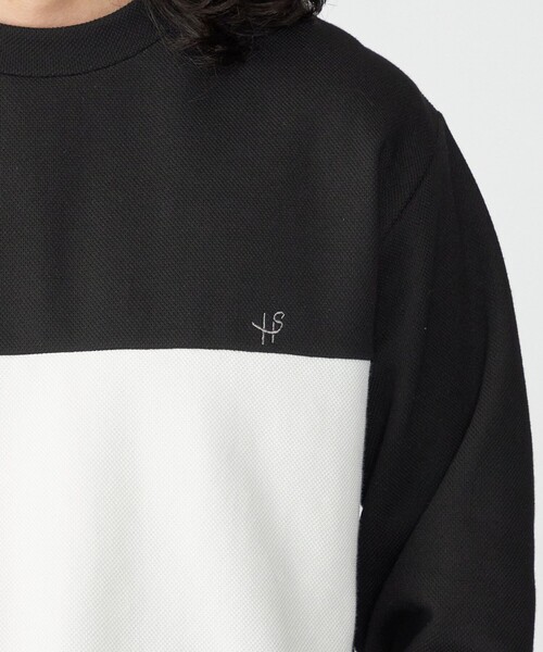 SHIPS（シップス）の「【WEB限定】SHIPS: ワンポイント ロゴ 3パネル バーズアイ クルーネックTシャツ（ロンT）（Tシャツ/カットソー・メンズ・ブラック/ホワイト/ネイビー・SMALL/MEDIUM/LARGE/X-LARGE）」の15枚目の写真