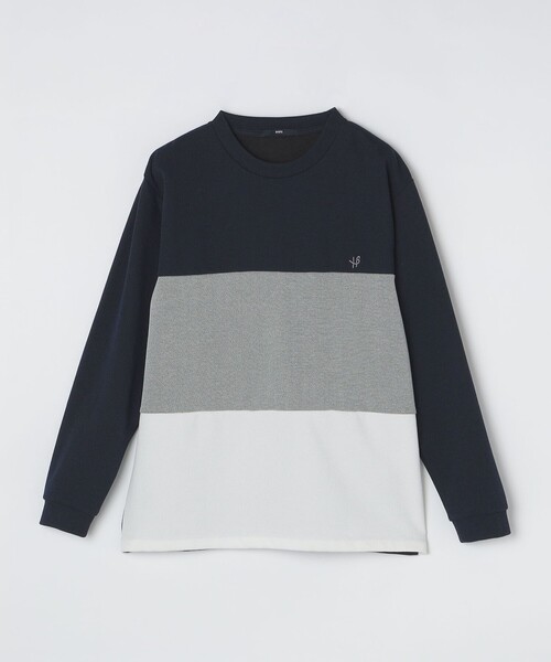 SHIPS（シップス）の「【WEB限定】SHIPS: ワンポイント ロゴ 3パネル バーズアイ クルーネックTシャツ（ロンT）（Tシャツ/カットソー・メンズ・ブラック/ホワイト/ネイビー・SMALL/MEDIUM/LARGE/X-LARGE）」の21枚目の写真