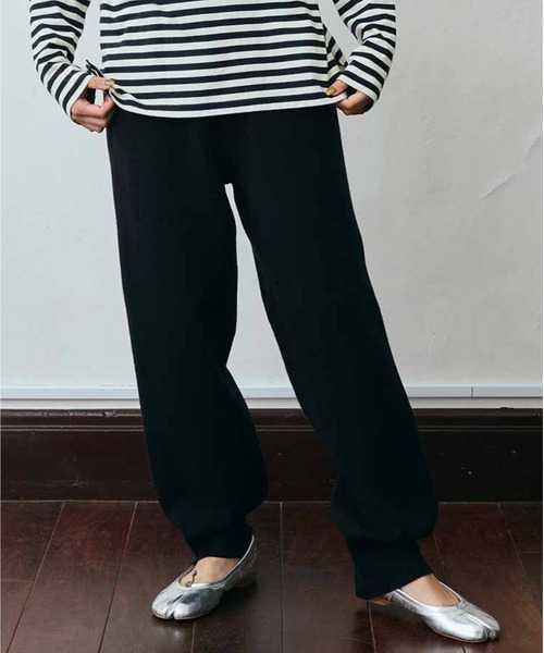 MEDE19F(メデジュウキュウ)の「MEDE19F ウエストリブニットパンツ(その他パンツ・レディース・ブラック/ブラウン系その他・MEDIUM/LARGE/X-LARGE)」の1枚目の写真