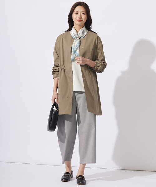J.PRESS Ladies(J.プレス レディス)の「【洗える】シャークスキンハウンドトゥース セミワイド パンツ(その他パンツ・レディース・ブラック系3/ライトグレー系3・XXS/XS/S)」の5枚目の写真