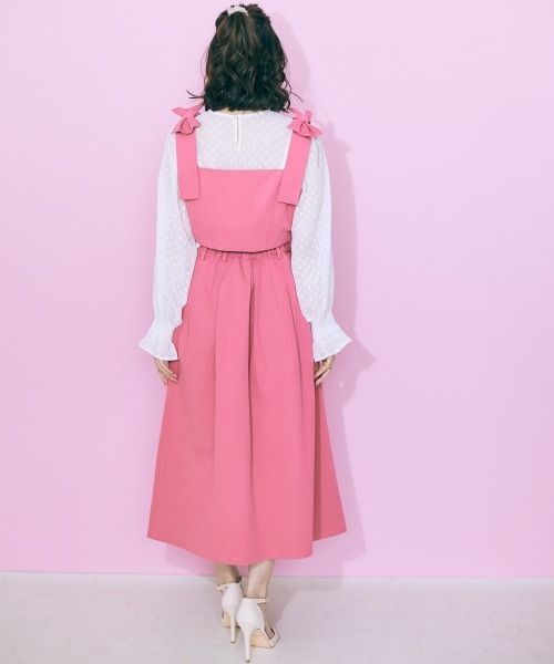 marun（マルン）の「＜大きいサイズ＞ 肩リボンビスチェ marun（ベスト・レディース・ピンク・L/5L/4L/3L/LL）」の13枚目の写真