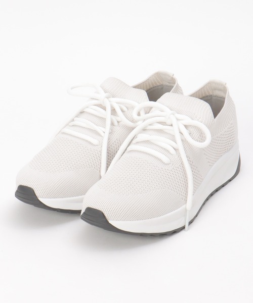 ikka（イッカ）の「【洗える】ニットスニーカー（スニーカー・レディース・オフホワイト/ブラック・M/L）」の11枚目の写真