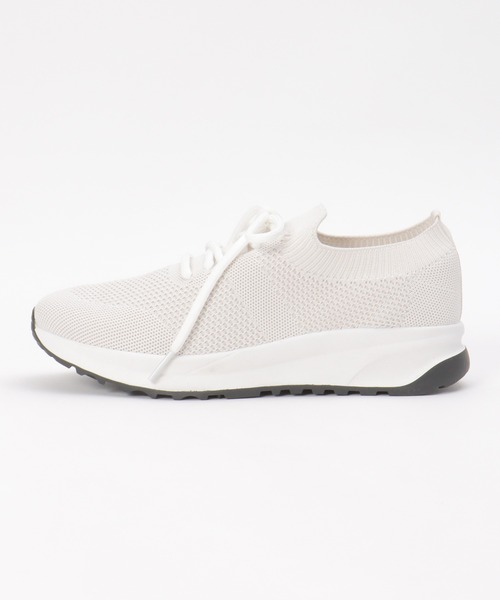 ikka（イッカ）の「【洗える】ニットスニーカー（スニーカー・レディース・オフホワイト/ブラック・M/L）」の8枚目の写真