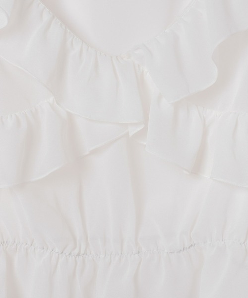 Heather（ヘザー）の「フリルクロスシャーリングブラウス　105241（シャツ/ブラウス・レディース・オフホワイト/ブラック・FREE）」の11枚目の写真