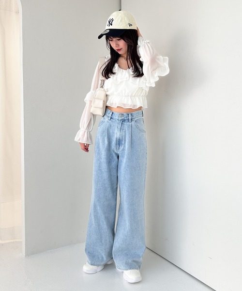 Heather（ヘザー）の「フリルクロスシャーリングブラウス　105241（シャツ/ブラウス・レディース・オフホワイト/ブラック・FREE）」の17枚目の写真