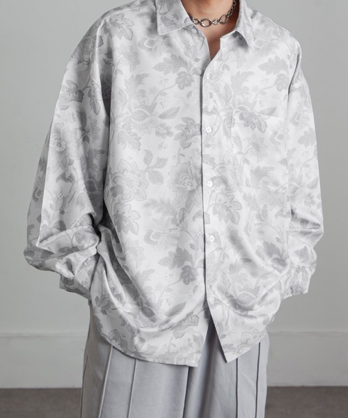 NILWAY（ニルウェイ）の「【無地/総柄】オーバーサイズ長袖シャツ