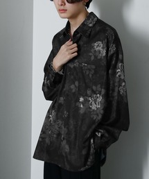 【無地/総柄】オーバーサイズ長袖シャツ