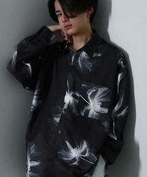 Nilway（ニルウェイ）の「【無地/総柄】オーバーサイズ長袖シャツ（シャツ/ブラウス）」