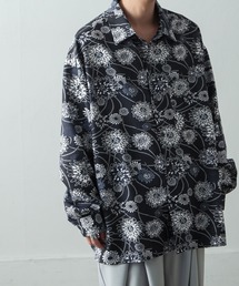 【無地/総柄】オーバーサイズ長袖シャツ