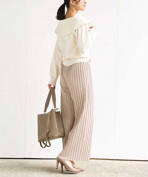 rps（アールピーエス）の「ポンチプリーツパンツ（その他パンツ・レディース・ブラック/グレイッシュベージュ/カーキ・フリー）」の7枚目の写真