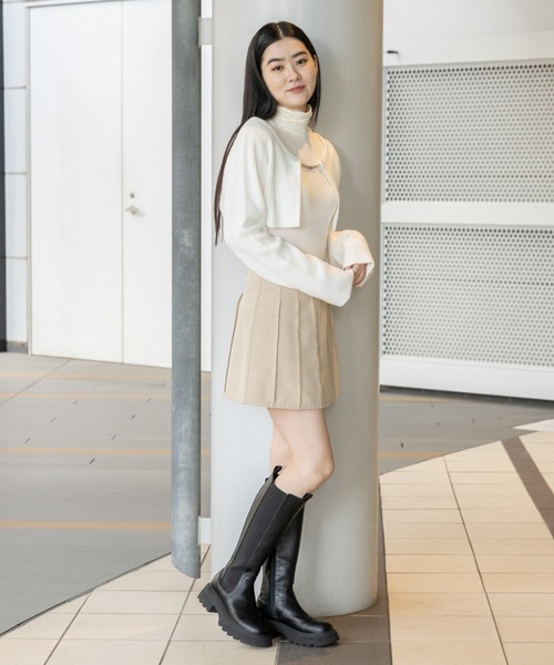 3.3 Field Trip （3.3フィールドトリップ）の「3.3 Field Trip／ショートボレロカーディガン  2995312（カーディガン/ボレロ・レディース・ホワイト/グレー/ブルー・FREE）」の14枚目の写真