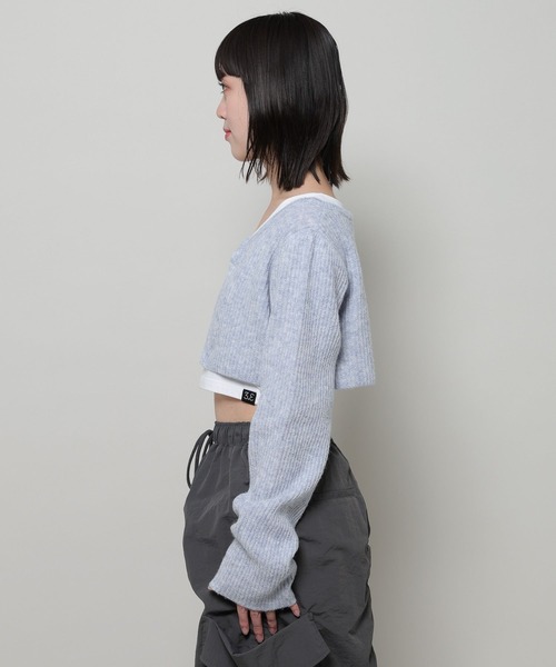3.3 Field Trip （3.3フィールドトリップ）の「3.3 Field Trip／ショートボレロカーディガン  2995312（カーディガン/ボレロ・レディース・ホワイト/グレー/ブルー・FREE）」の17枚目の写真