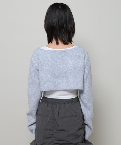 3.3 Field Trip （3.3フィールドトリップ）の「3.3 Field Trip／ショートボレロカーディガン  2995312（カーディガン/ボレロ・レディース・ホワイト/グレー/ブルー・FREE）」の18枚目の写真